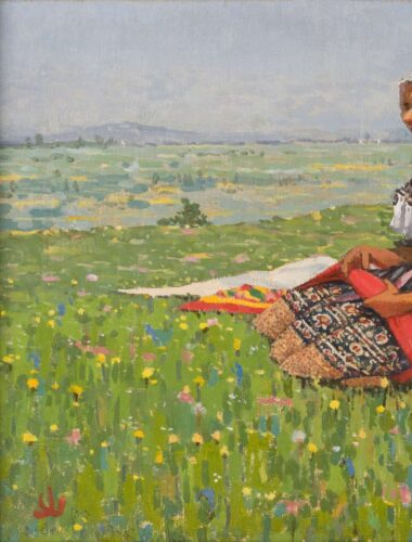 Sedící děvče v trávě – Miločanka
