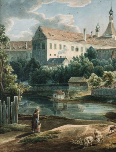 Pohled na zámek Uherčice